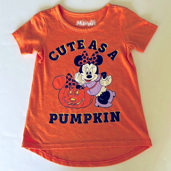 ⭐️3/$15 (3T) Halloween Minnie Mouse Tee “CUTE AS A PUMPKIN” #Pumpkin #Disney Fun